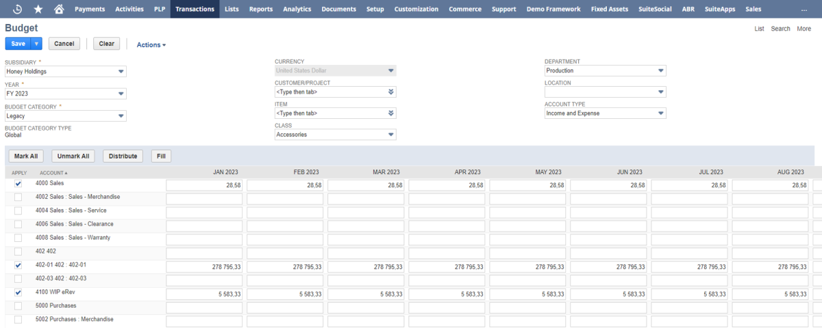 NetSuite Planning and Budgeting 1