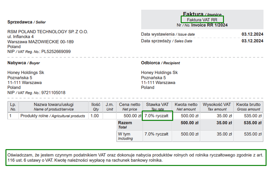 Dedykowany wydruk faktury sprzedazy oracle netsuite